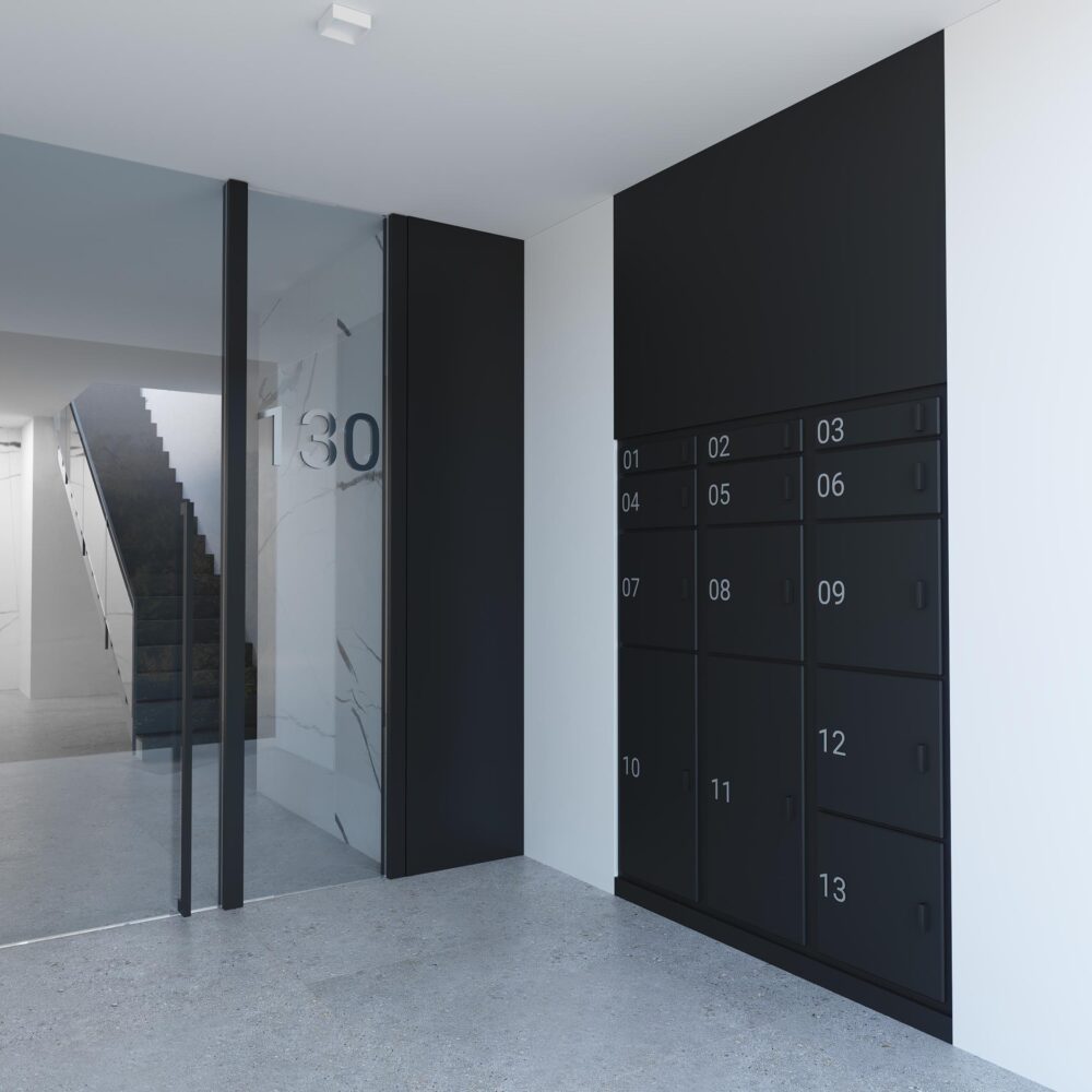 Hall con smart locker